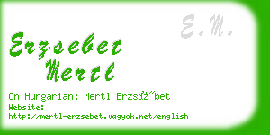 erzsebet mertl business card